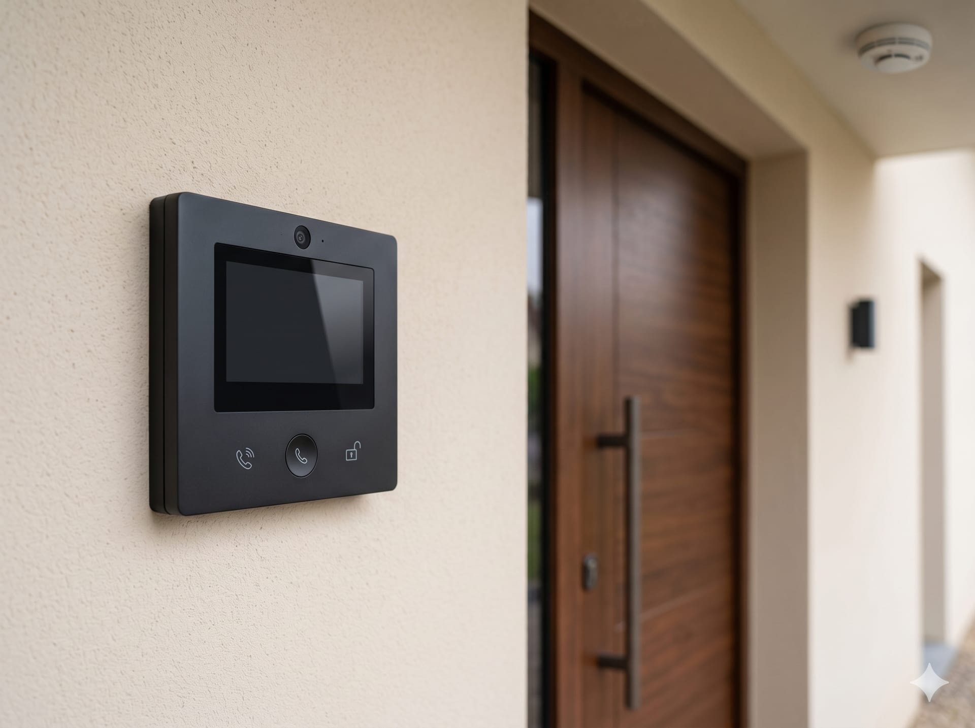 Visiophone et alarme installés
